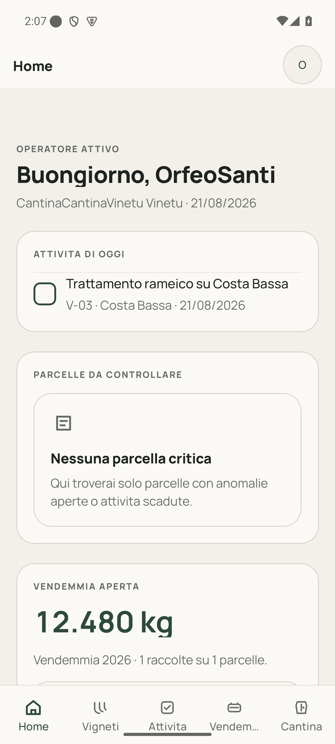 Schermata 1 di Vinetum